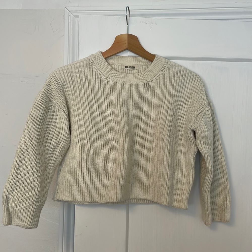 100% Pima cotton crop top sweater from Ali Golden